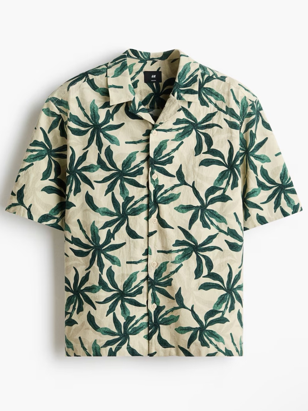 H&M Men’s Relaxed Fit Cotton Resort Shirt